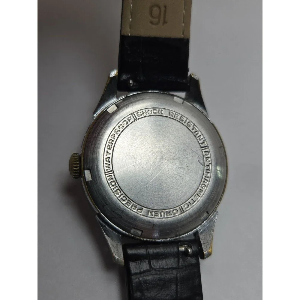 Vintage 1970s Gruen Precision New York 19 Jewel Manual Wind Mens Watch - Read